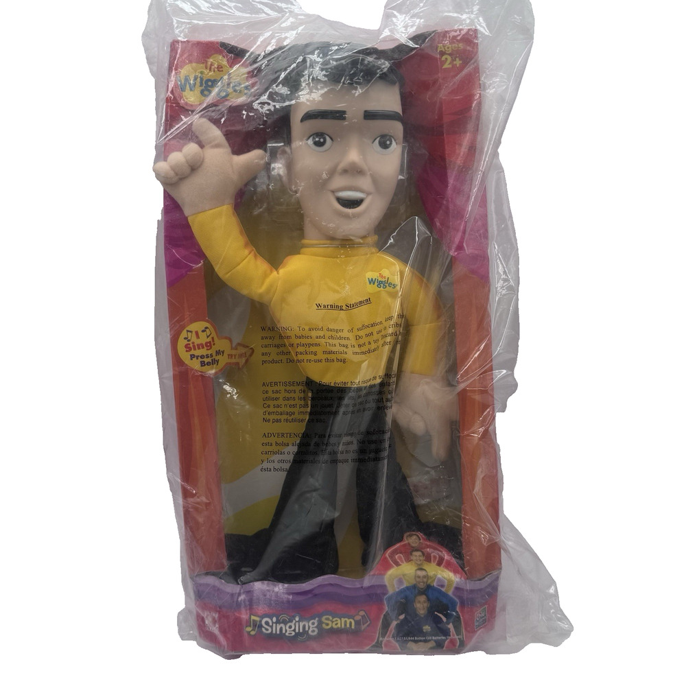 The Wiggles Singing Sam Doll Factory Sealed Bag Original Box 2009 NOS